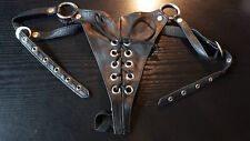 L XL 38/40 42 leder String Slip Tanga Swinger Club SM Schnürung Metallringe NEU