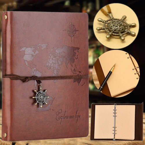 Leder vintage notizbuch - leder,