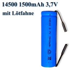ICR 14500 3,7 V 1500 mAh mit