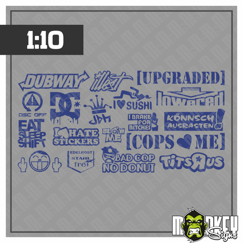 Aufkleber set jdm drifter 10 - set,