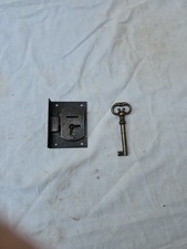 Altes Einlassschloss mit Schlüssel  für Türen Rechts  Schubladen Antiker Möbel