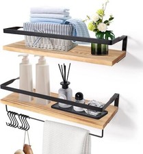 2 Hängeregal Holz Wandregal
