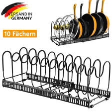 Topf Deckel Pfannen Halter Geschirr Ständer Aufbewahrung Küche Metall Ausziehbar