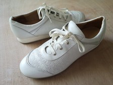Damen Schuhe Sneaker Schnürer VABEENE Gr 40 UK 6,5 weiß geprägtes Leder
