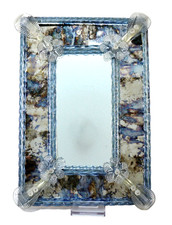 Murano Wand Spiegel wunderschön, alt, mit Antikspiegelglas, topp-rare - 18299-