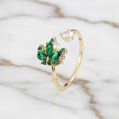 Offener ring gold ahornblatt - offener,
