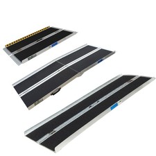 Rollstuhlrampe Rampe Rollstuhl 122 - 213 cm bis 270 kg klappbar Alu rutschfest