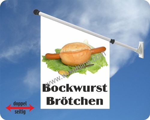 Flagge bockwurst brötchen - flagge,,