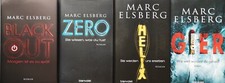 BLACKOUT + ZERO + HELIX + GIER von Marc Elsberg Band 1-4 Gebunden SU Wie Neu