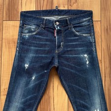 100%ORIG DSQUARED SKINNY DAN JEAN DISTRESSED JEANS GR.48 BLAU F/W18 S74LB0408