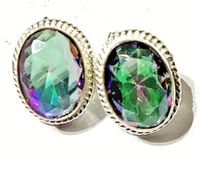 M Y S T I C  Topas Edelstein 925 Sterlingsilber Schmuck OHRSTECKER
