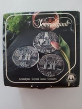 6x WALTHER-GLAS - Glas-Untersetzer klein SOMMERLAND - Kristallglas - 10cm