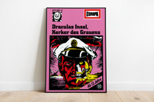 Vintage poster draculas insel - vintage,