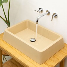 Steinwaschbecken 60 cm creme