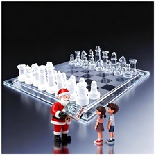 Glas Schachspiel Set