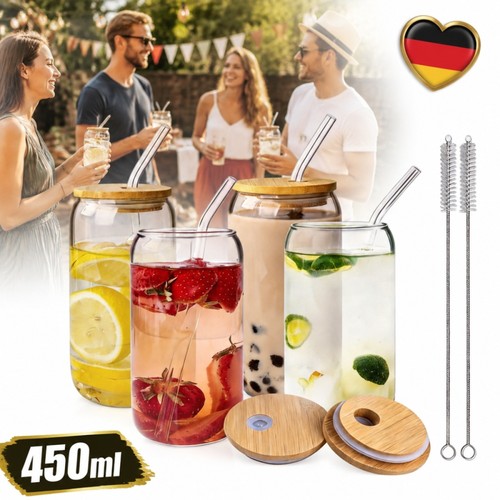 Stück glasbecher mit - 4, deckel