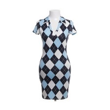 Divided by H&M, Polokleid, Größe: S, Blau/Mehrfarbig, Baumwolle/Elasthan #RTF