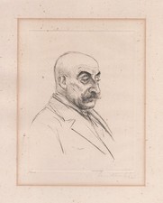 Hans Meid - Max Liebermann Portrait // Radierung etching 1922