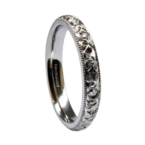 3mm 950 platinum hand graviert - hand,