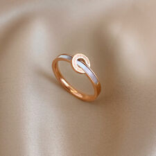 Damen Ring mit Perlmutt LOVE FOREVER Edelstahl rosevergoldet Rosegold