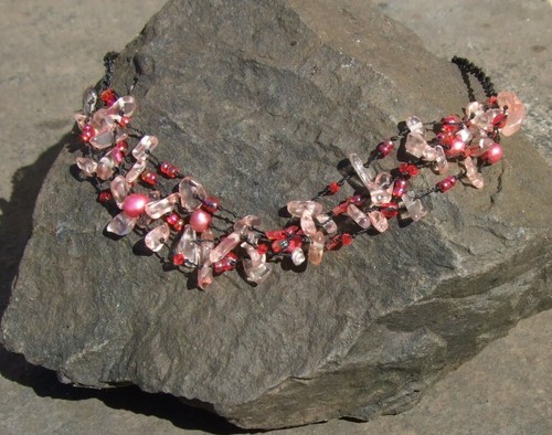 Kette rosa rubelith turmalin - kette, rubelith/turmalin