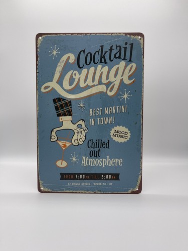 Blechschild cocktail lounge - blechschild,