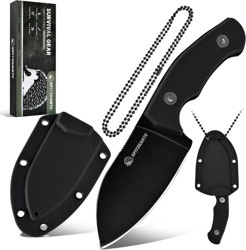 Neck knife messer voll schwarz - messer, voll-schwarz