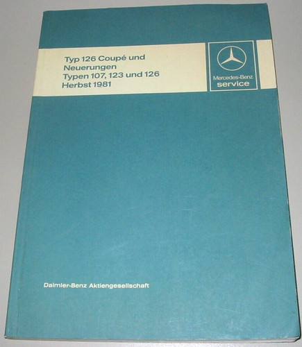 Werkstatthandbuch mercedes - mercedes, w