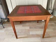 Beistelltisch coffee table Teak Kacheln Tisch retro Vintage Design 60er 70er