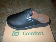 Herrenschuhe Comfort Clogs Gesundheitsschuhe Gr.46 Leder schwarz