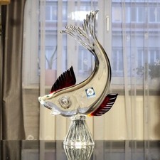 Glasskulptur Fisch, Murano um