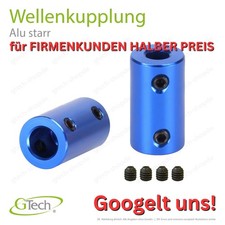 Wellenkupplung Shaft Coupler D14 D18 Alu starr 3D Druck Modellbau Welle