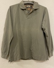 Vintage Burberry Langarm-Polohemd Gr.L