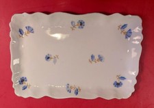 Porzellan Tablett 18,5 X 12,5cm, Steinmann Tiefenfurt M.St., Kornblumen Motiv