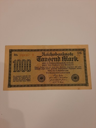 Reichsbanknote 1000 mark - reichsbanknote,