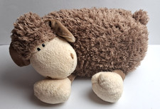 Nici Jolly Mäh Schaf Schlenker Stofftier Plüsch  Kissen Braun ca 45x 35 cm