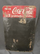 Alte Trink Coca Cola Reklame Kreide Tafel Werbung Vintage -Stark gebraucht 75 Cm
