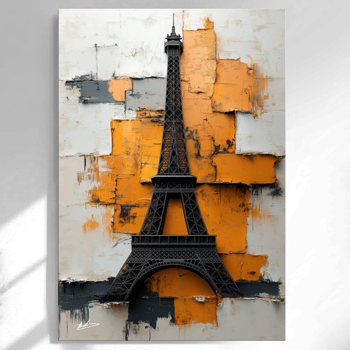 Leinwand bild eiffelturm paris - bild,