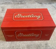 ORIGINAL BREITLING BOX HOLZBOX HOLZKISTE WOODBOX EXCLUSIVEMENT CHOCOLAT ROT