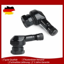 2x Motorrad Alu Winkelventil Schwarz 11,3mm Ventile Eckventil Ventil