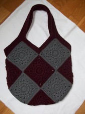 Sehr schöne große Granny Square Tasche gehäkelt