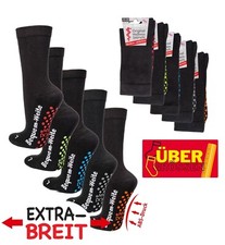 2/4 Paar ABS Diabetiker Stopper Socken bis 54 ohne Gummi extra breit unisex Yoga