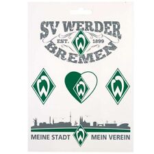 SV Werder Bremen Aufkleber Motive 5er-Set Autoaufkleber Logo Werder Fanartikel