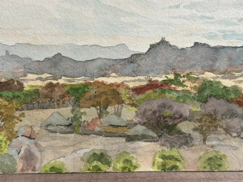 Aquarell landschaft signiert - aquarell,