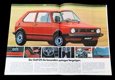 VW VOLKSWAGEN GOLF I 1 L GL GTi Prospekt Brochure  1979 85