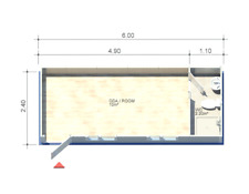 Schlüsselfertig Bürocontainer  2 Zimmer Container Baucontainer Wohncontainer