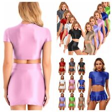 DE Sexy Damen ÖL Glanz Crop