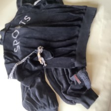 Di Bari Sport/Hausanzug in Größe M schwarzer Samt