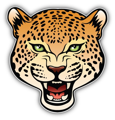 Leopardenkopf-Maskottchen