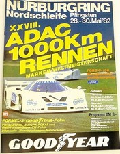 28.-30.Mai 82 XXVII ADAC 1000 Km Rennen WM  Nürburgring PROGRAMMHEFT å X02 *
